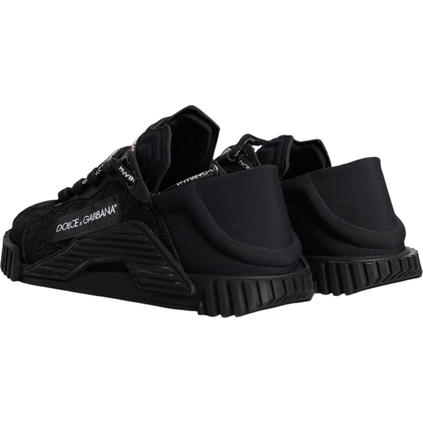 Dolce & Gabbana Black Nylon Low Top NS1 Sneakers Shoes Dolce & Gabbana