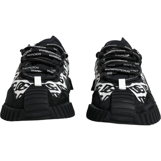 Dolce & Gabbana Black Logo Lace Up Low Top NS1 Sneakers Shoes Dolce & Gabbana