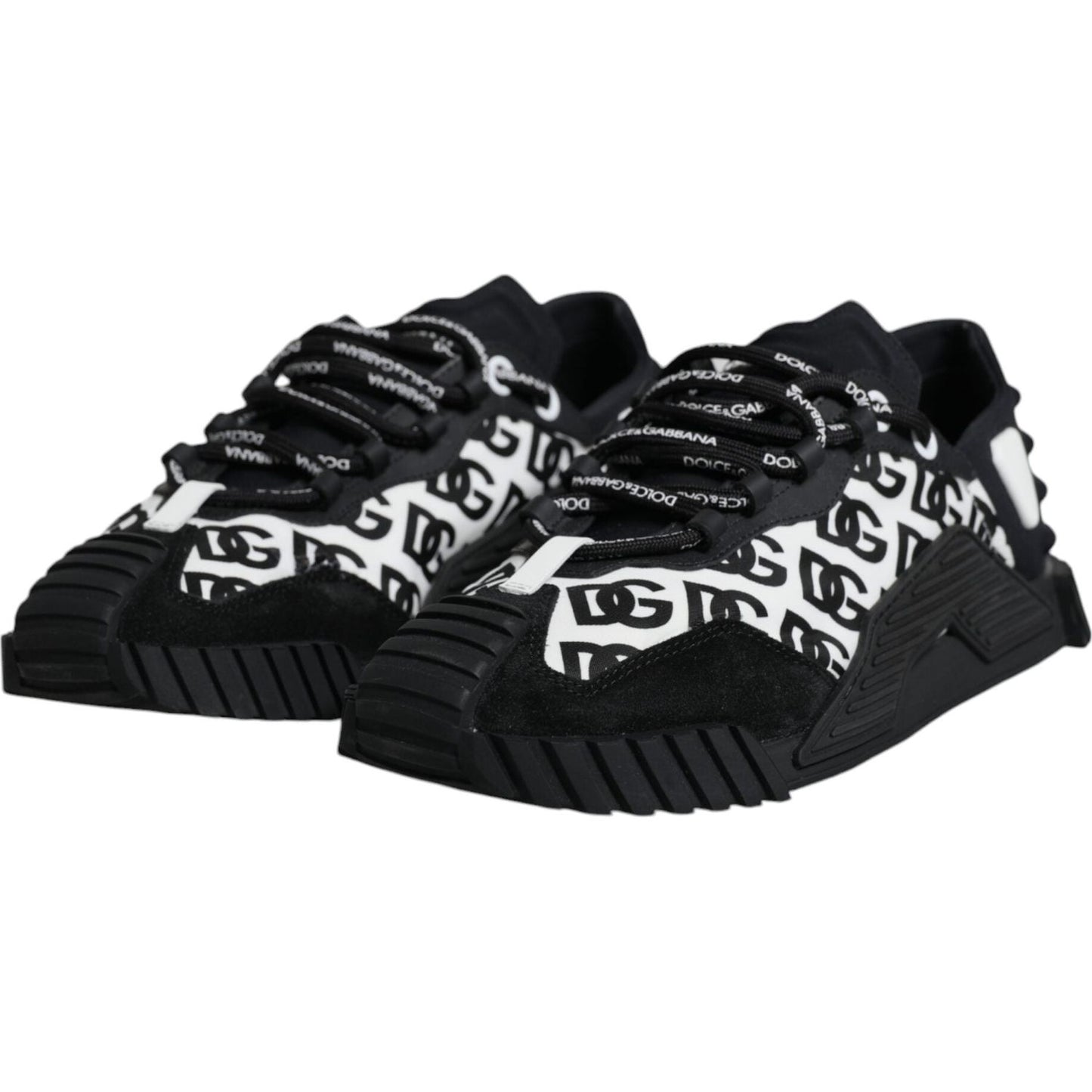 Dolce & Gabbana Black Logo Lace Up Low Top NS1 Sneakers Shoes Dolce & Gabbana