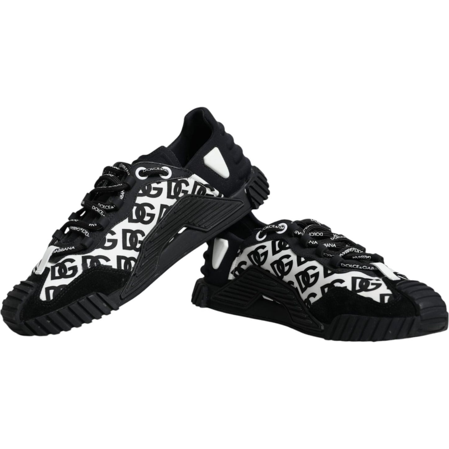 Dolce & Gabbana Black Logo Lace Up Low Top NS1 Sneakers Shoes Dolce & Gabbana