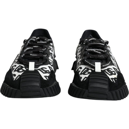 Dolce & Gabbana Black Logo Lace Up Low Top NS1 Sneakers Shoes Dolce & Gabbana