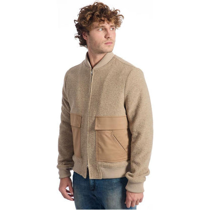 Roberto Pepe Luxury Beige Wool Men Jacket