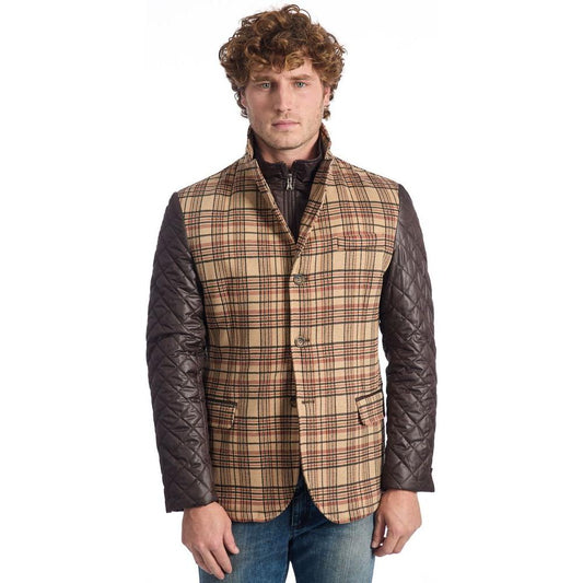 Roberto Pepe Luxury Brown Wool Jacket Roberto Pepe Luxury