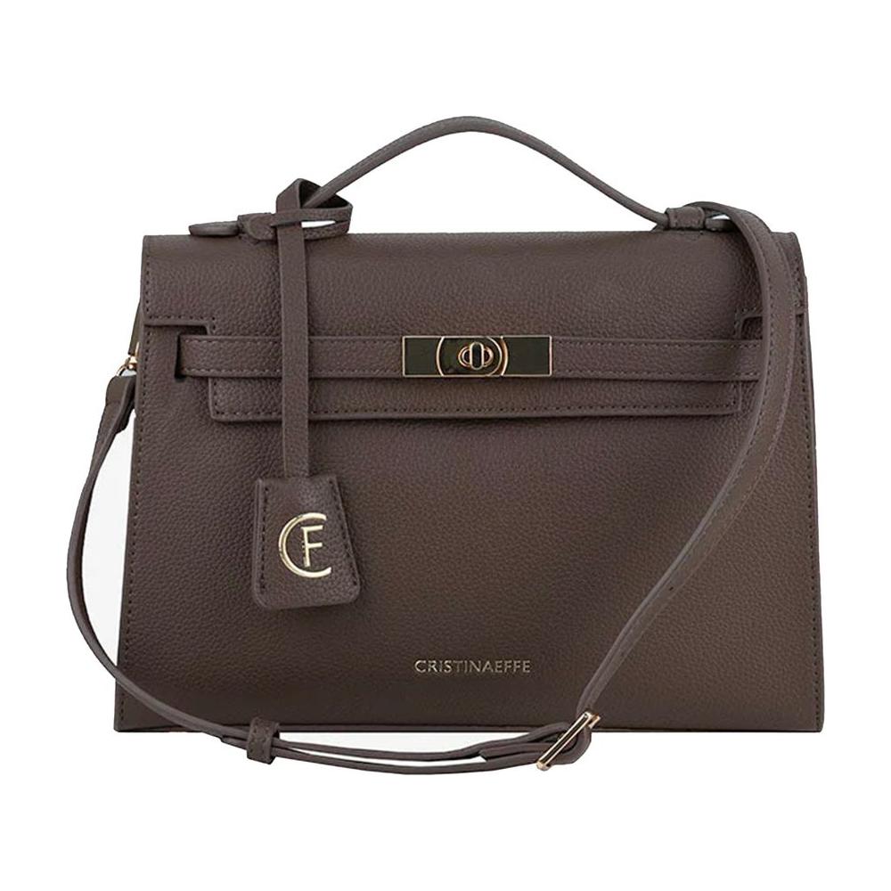 CRISTINAEFFE Gray Artificial Leather Crossbody Bag CRISTINAEFFE