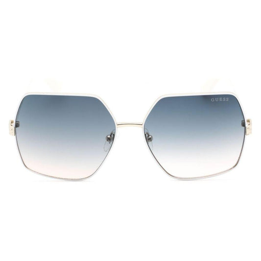 Guess White Metal Sunglasses Guess