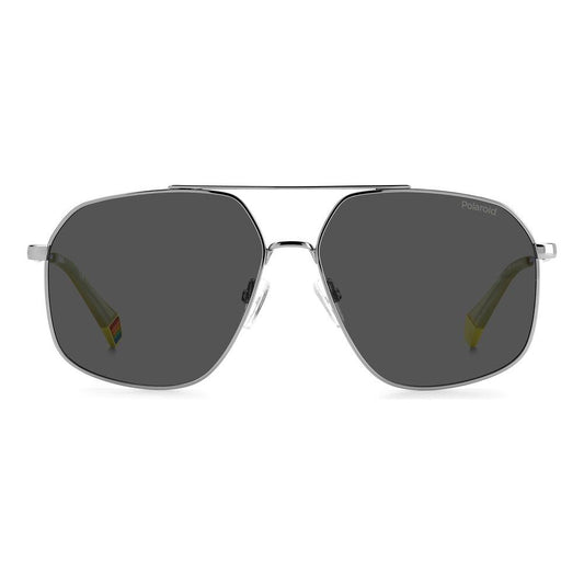 Polaroid Gray Stainless Steel Sunglasses Polaroid