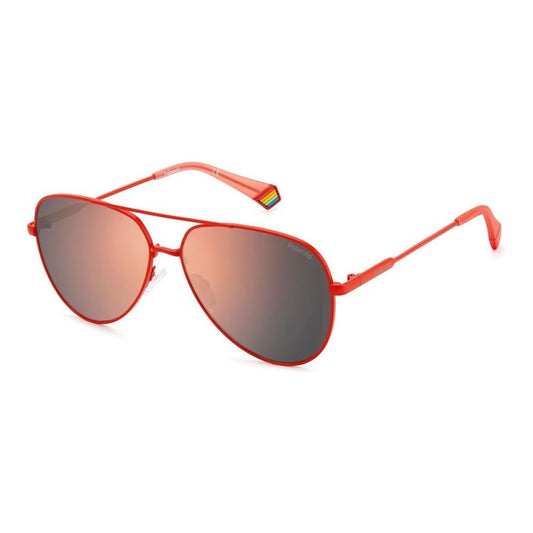 Polaroid Red Metal Sunglasses Polaroid