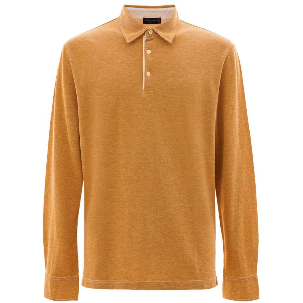 Corneliani Beige Cotton Polo Shirt Corneliani