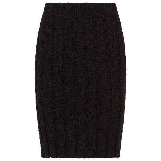 Dolce & Gabbana Black Wool Vergine Skirt Dolce & Gabbana