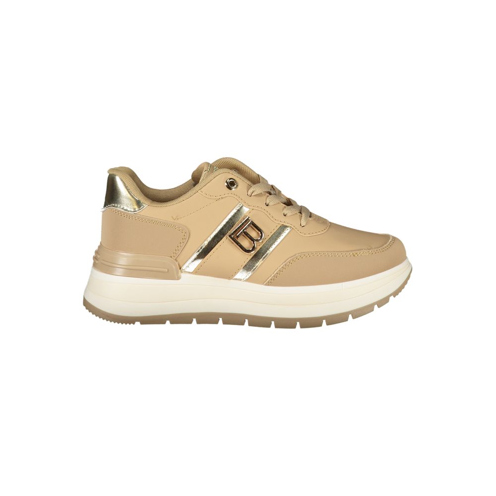 Laura Biagiotti Beige Polyester Sneaker Laura Biagiotti