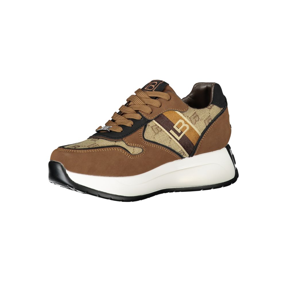 Laura Biagiotti Brown Polyester Sneaker Laura Biagiotti