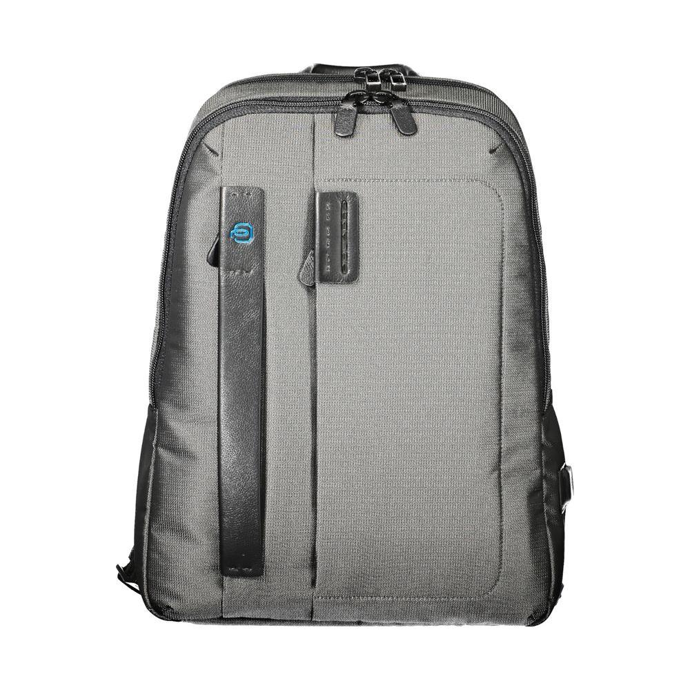 Piquadro Gray Polyester Men Backpack Piquadro