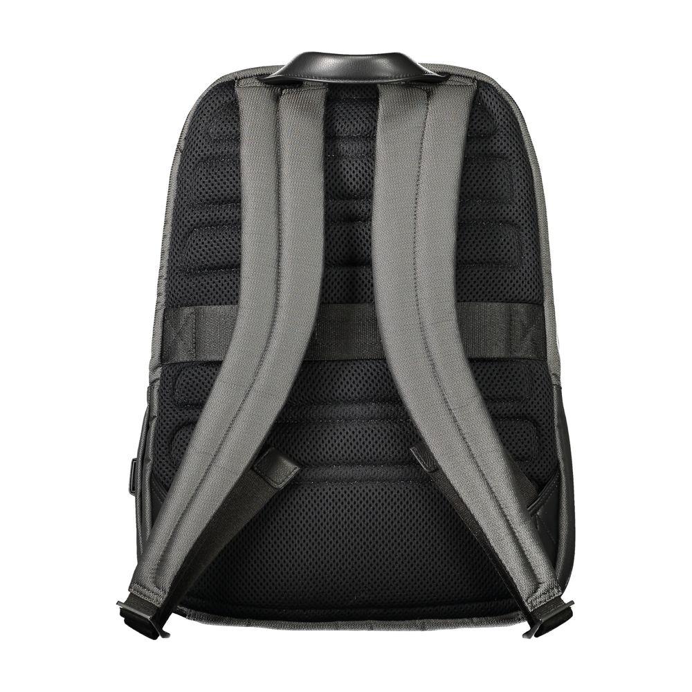 Piquadro Gray Polyester Men Backpack Piquadro