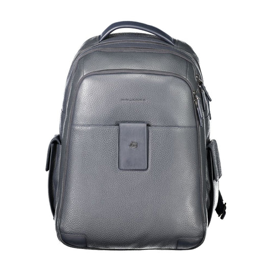 Piquadro Blue Leather Backpack Piquadro