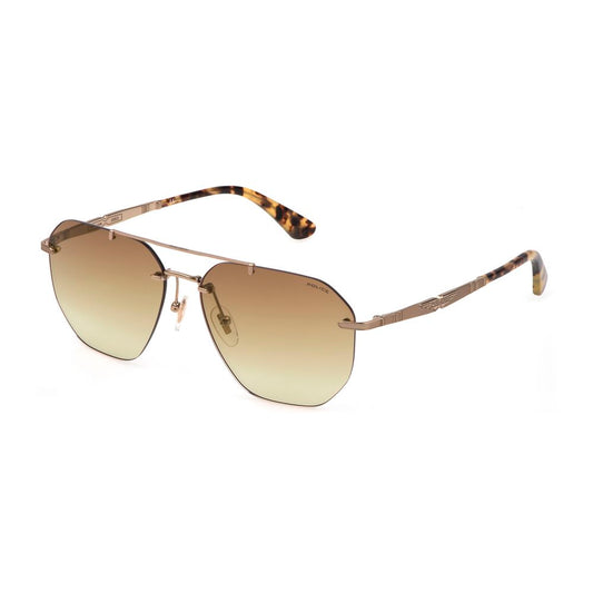 Police Brown Metal Sunglasses Police