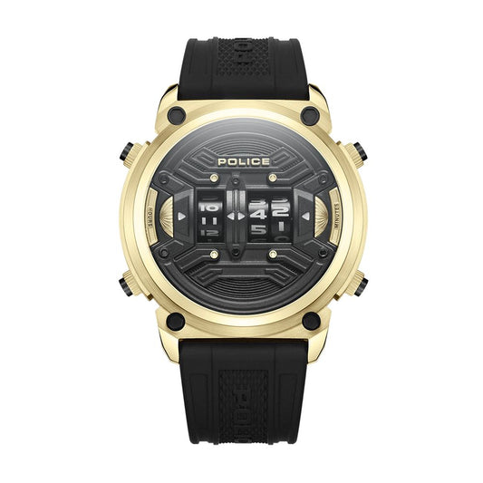 Police Black Leather Watch