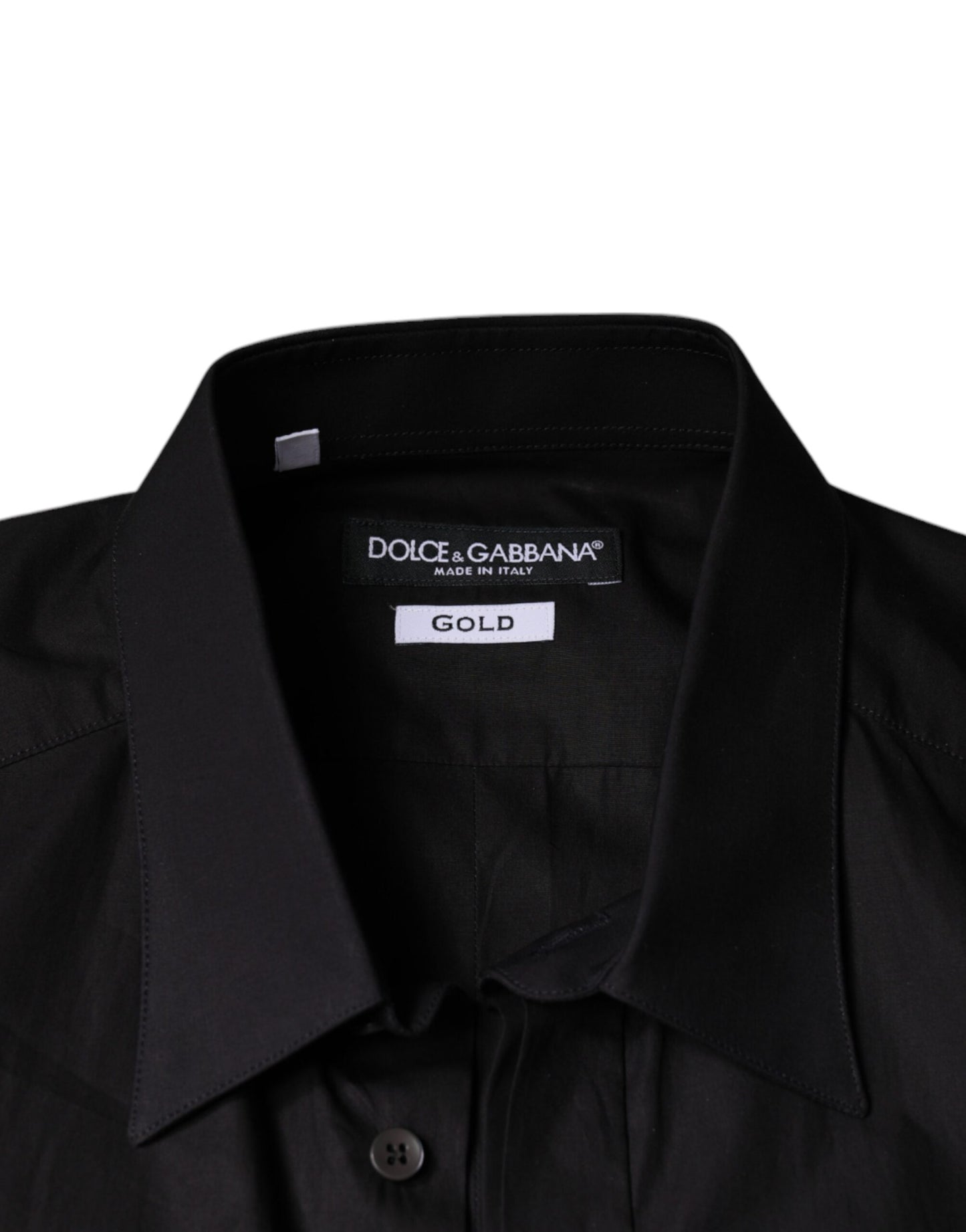 Dolce & Gabbana Black King Crown Embroidered GOLD Dress Shirt Dolce & Gabbana