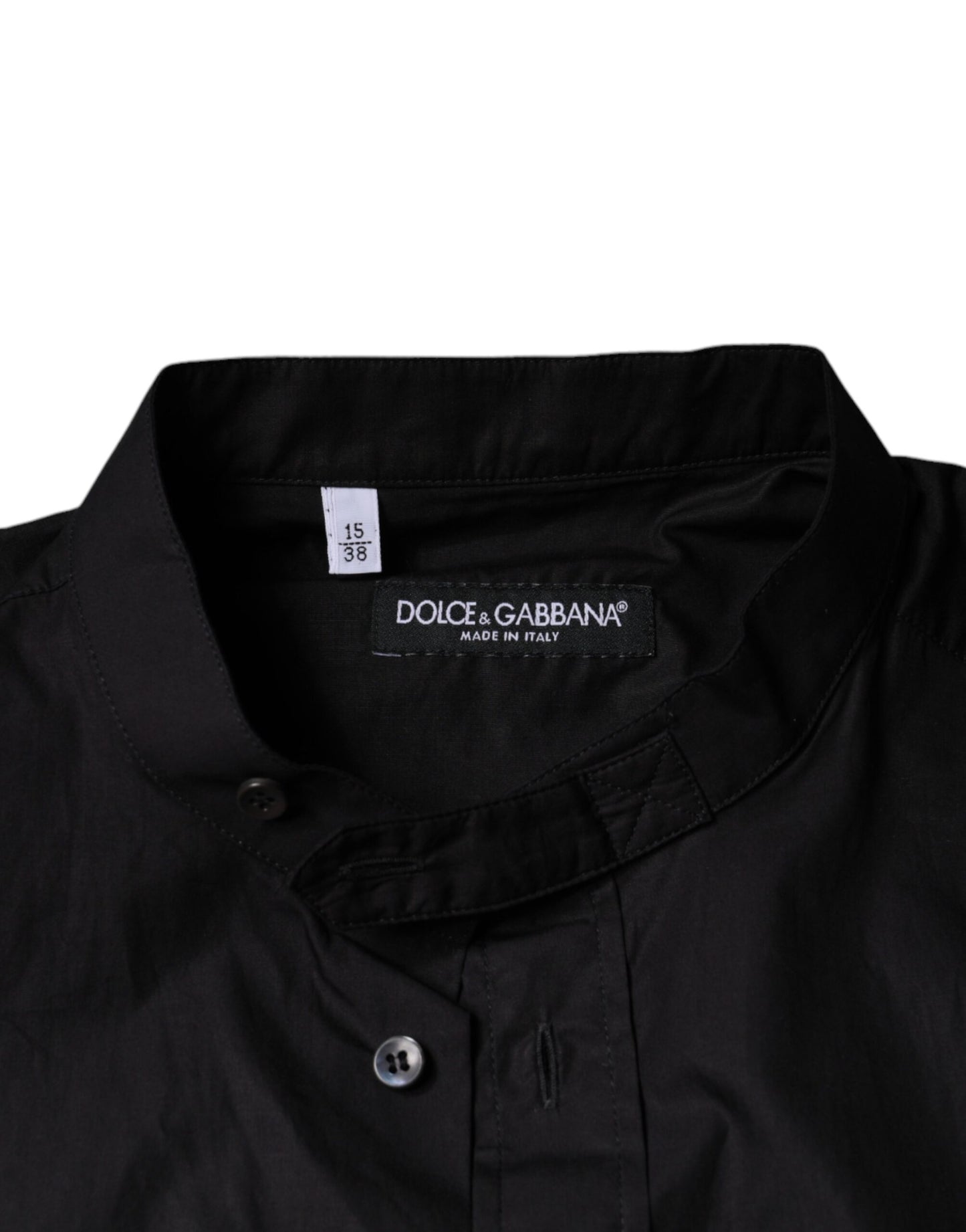 Dolce & Gabbana Black Cotton Button Down Men Casual Shirt Dolce & Gabbana