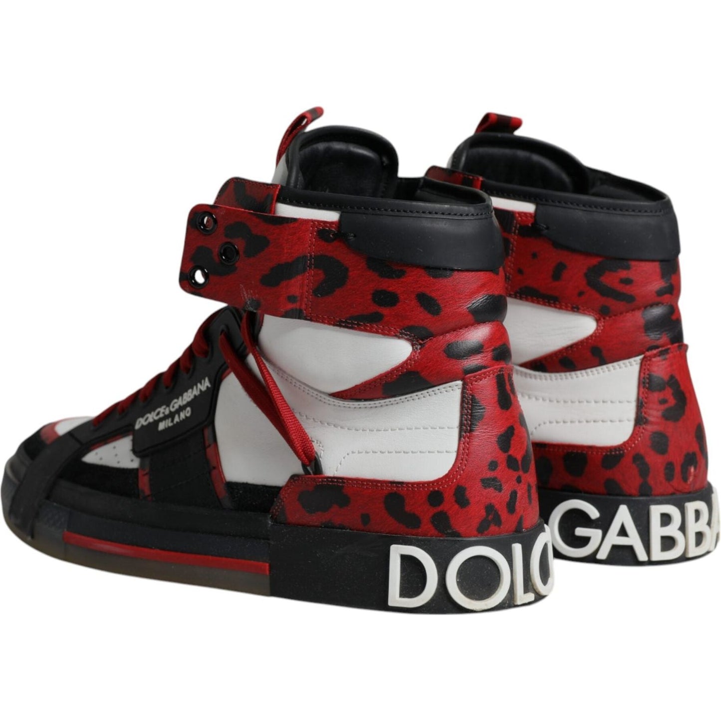 Dolce & Gabbana Multicolor Leather High Top Sneakers Shoes Dolce & Gabbana