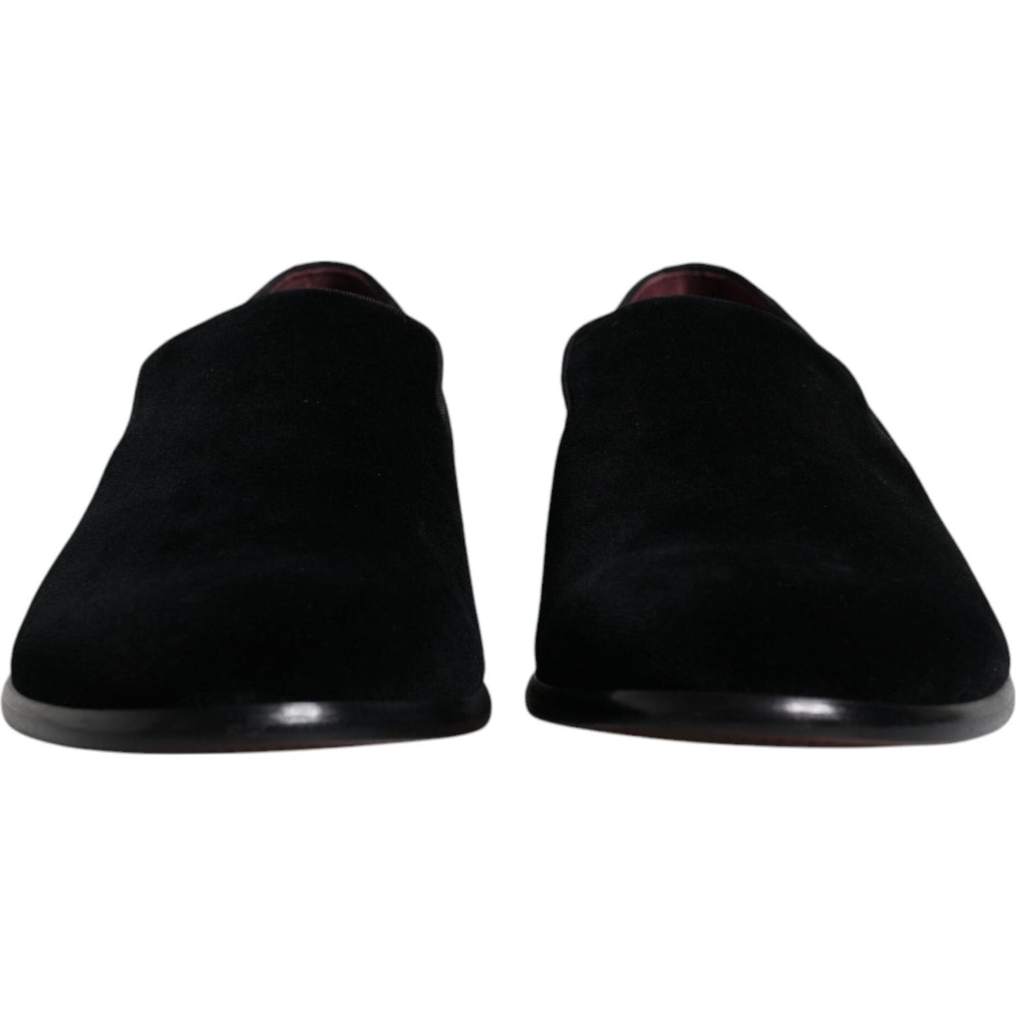 Dolce & Gabbana Black Suede Leather Slippers Loafers Shoes Dolce & Gabbana