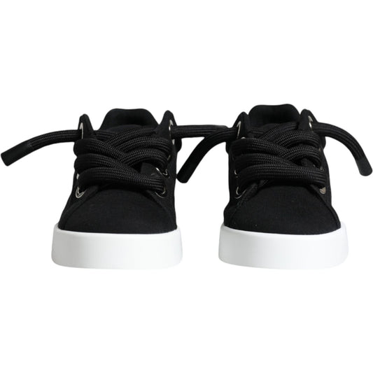 Dolce & Gabbana Black Portofino Low Top Sneakers Shoes