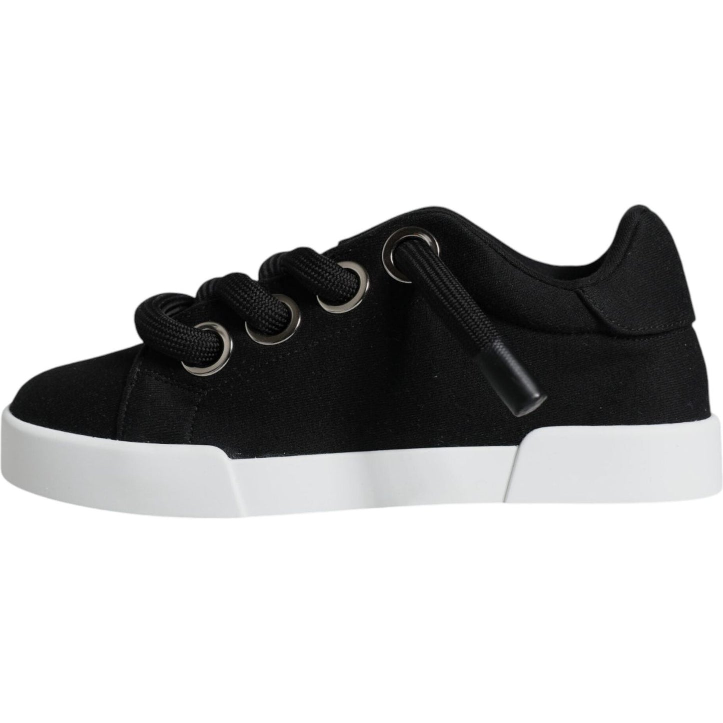 Dolce & Gabbana Black Portofino Low Top Sneakers Shoes Dolce & Gabbana