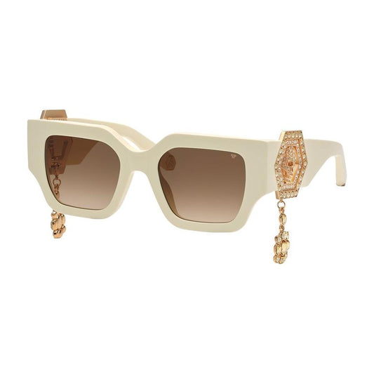 Philipp Plein White Acetate Sunglasses Philipp Plein