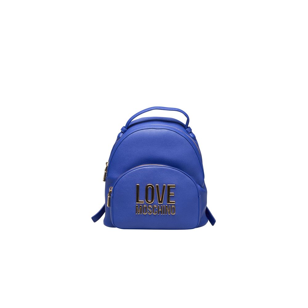 Love Moschino Blue Polyethylene Backpack Love Moschino