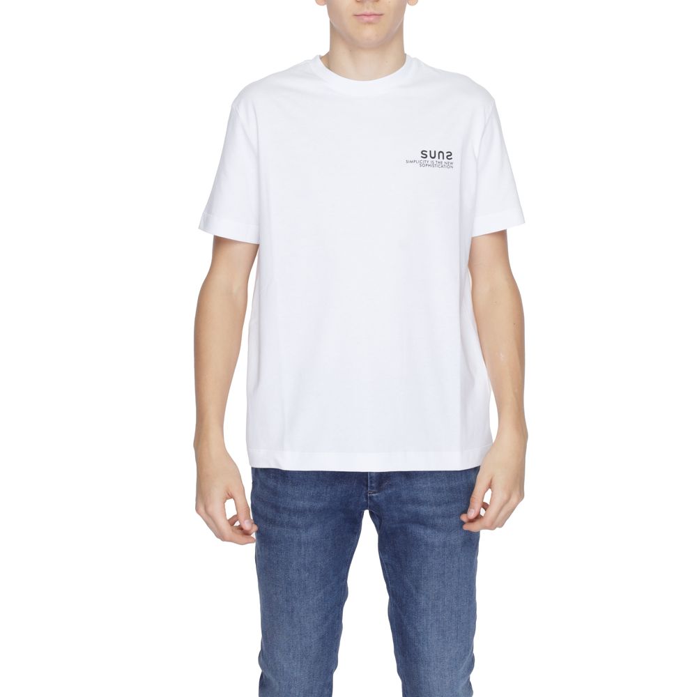 Suns White Cotton T-Shirt Suns