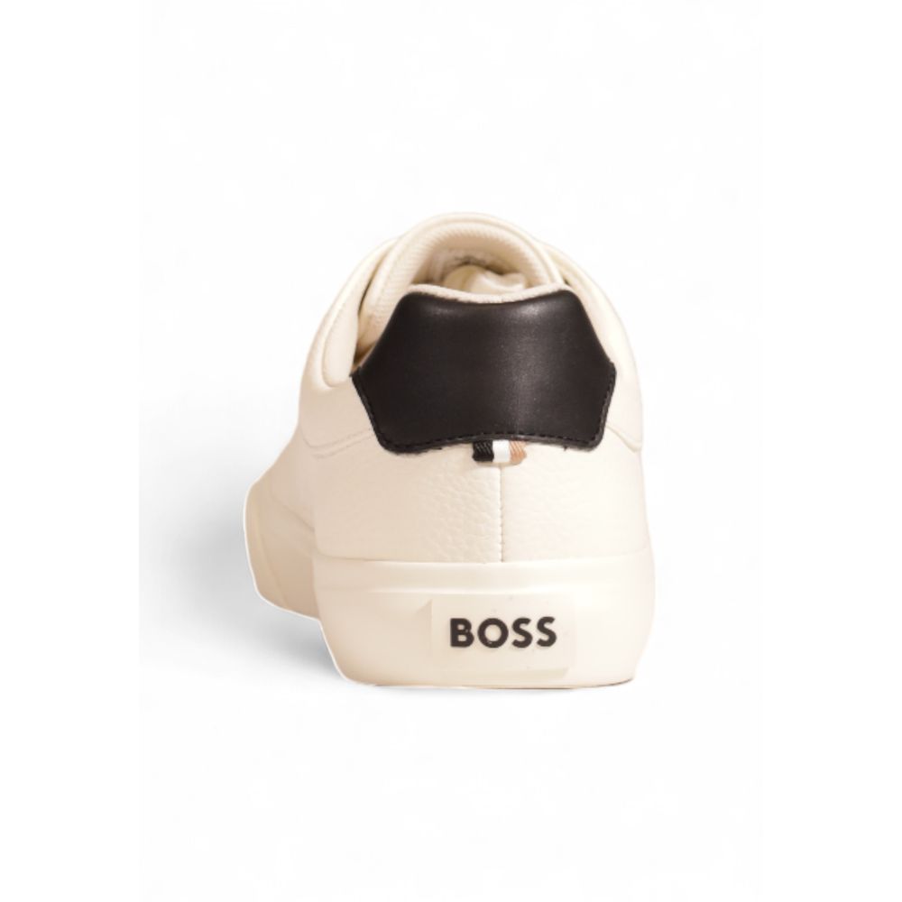 Hugo Boss Cream Leather Sneaker Hugo Boss