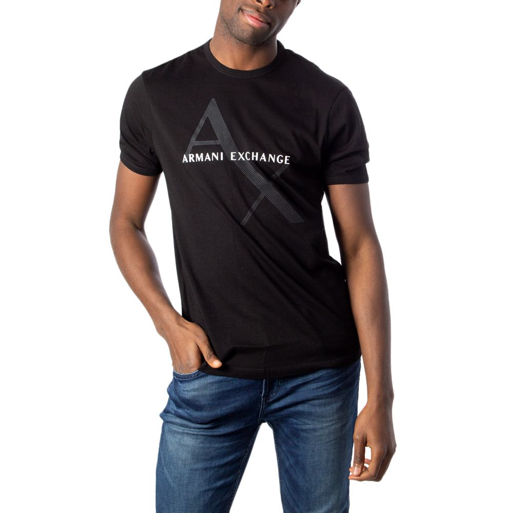 Armani Exchange Black Cotton T-Shirt Armani Exchange