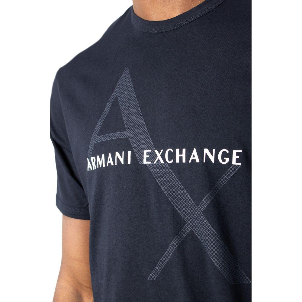 Armani Exchange Blue Cotton T-Shirt Armani Exchange