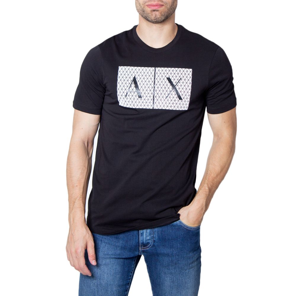 Armani Exchange Black Cotton T-Shirt Armani Exchange