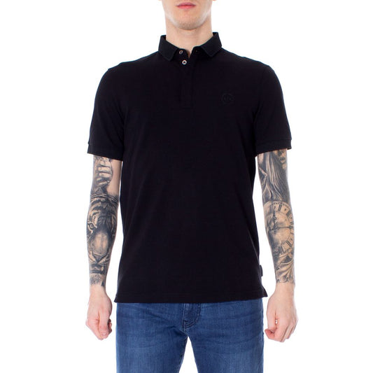 Armani Exchange Black Cotton Polo Shirt Armani Exchange