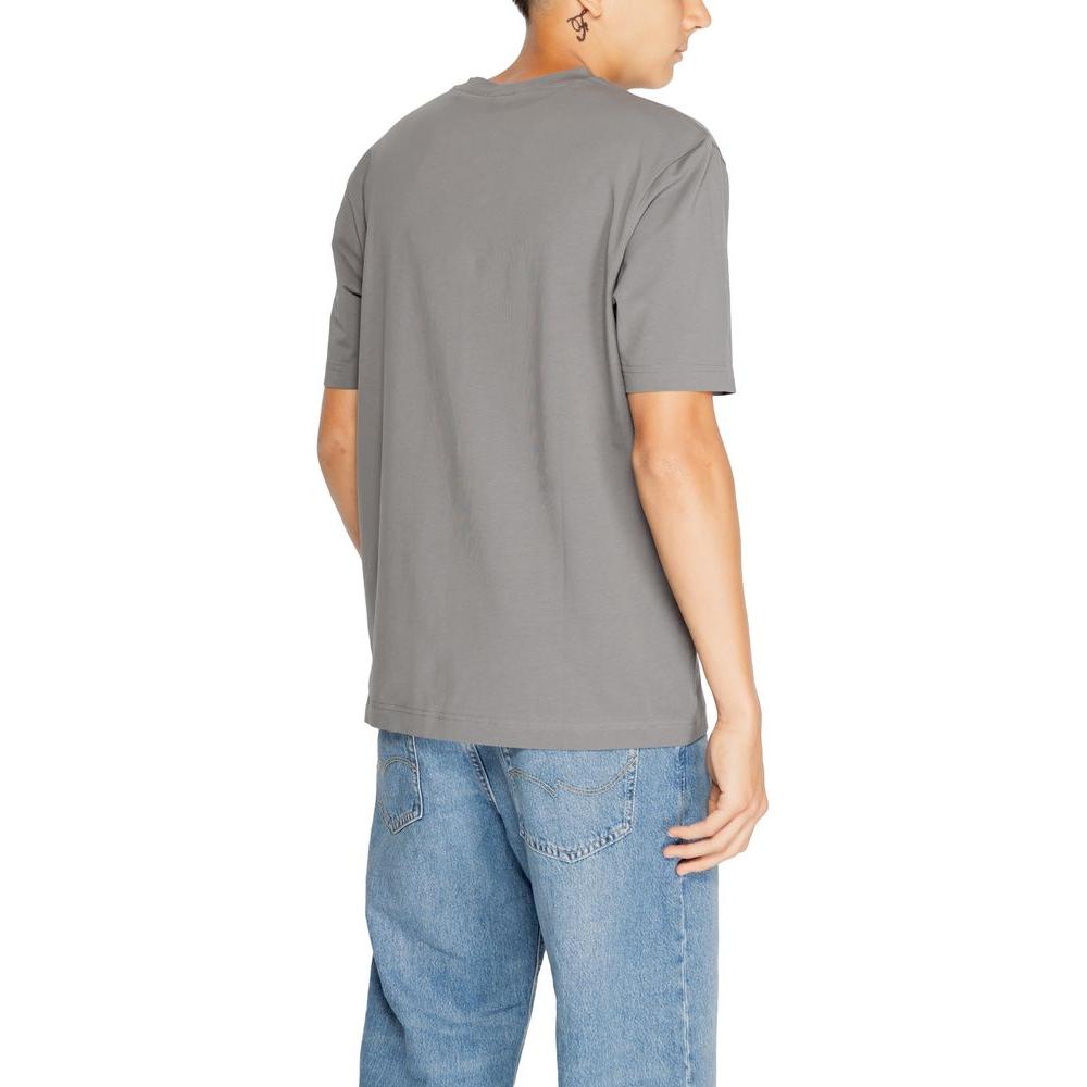 Hugo Boss Gray Cotton T-Shirt Hugo Boss