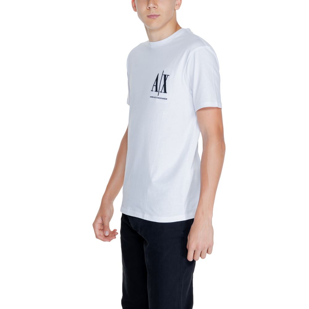 Armani Exchange Black And White Cotton T-Shirt Armani Exchange