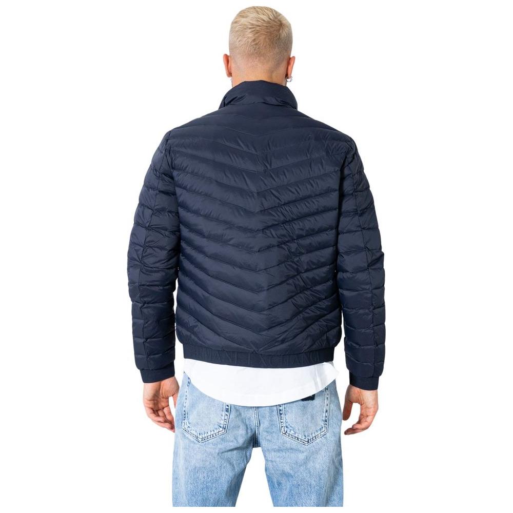 Armani Exchange Blue Polyester Jacket Armani Exchange