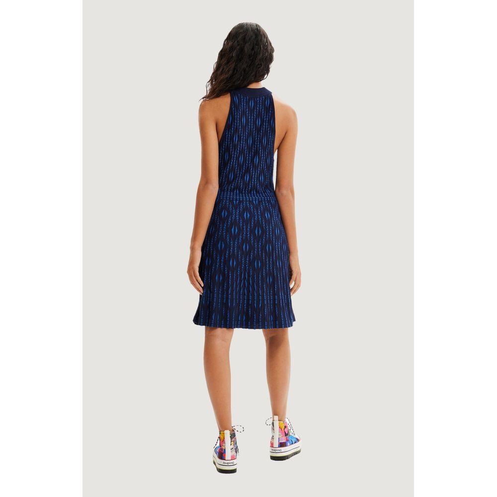 Desigual Blue Viscose Dress Desigual