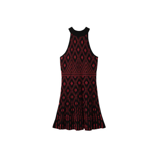 Desigual Red Viscose Dress Desigual