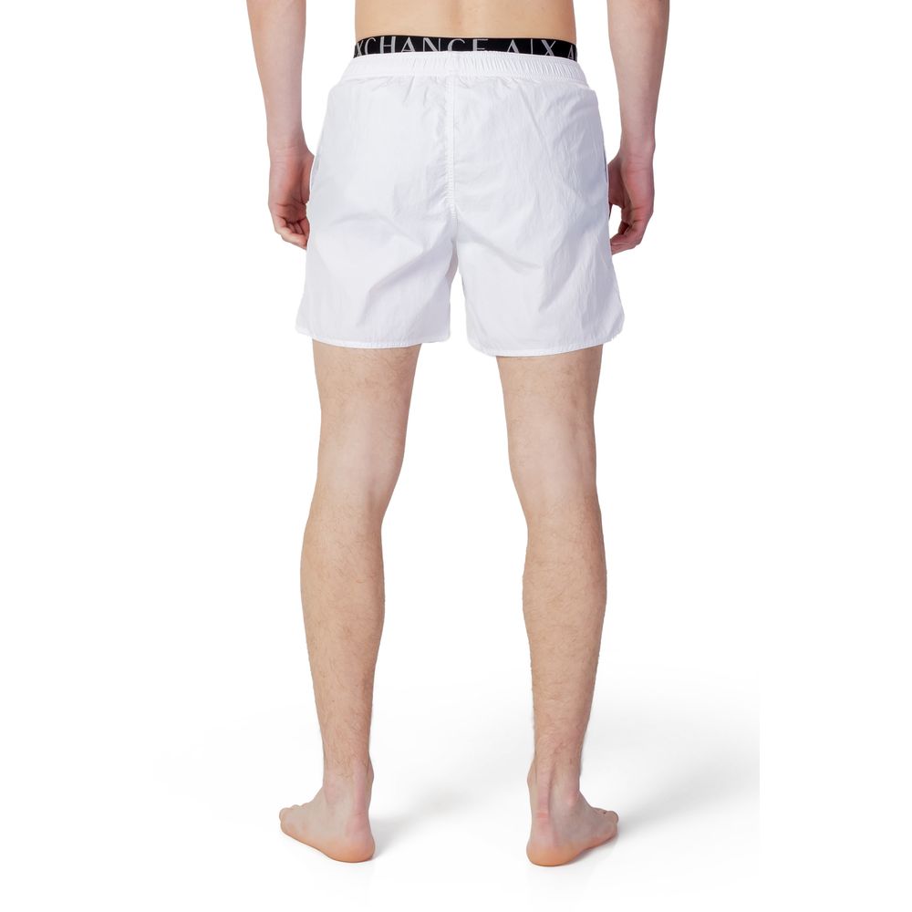 Armani Exchange White Polyester Swimwear Armani Exchange