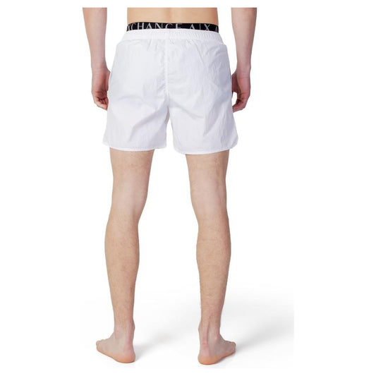 Armani Exchange White Polyester Swimwear Armani Exchange