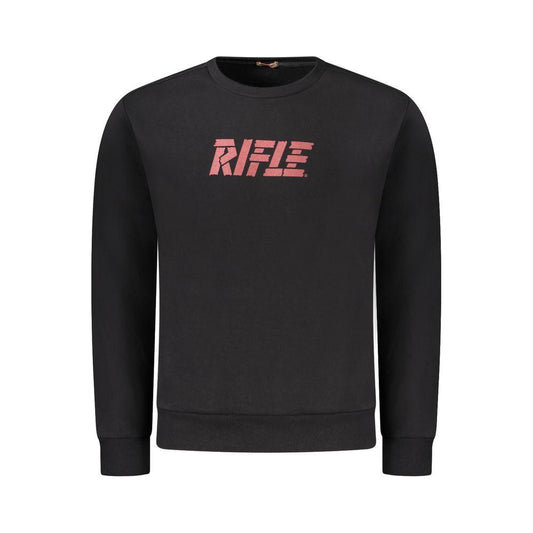 Rifle Black Cotton Men Sweater Rifle