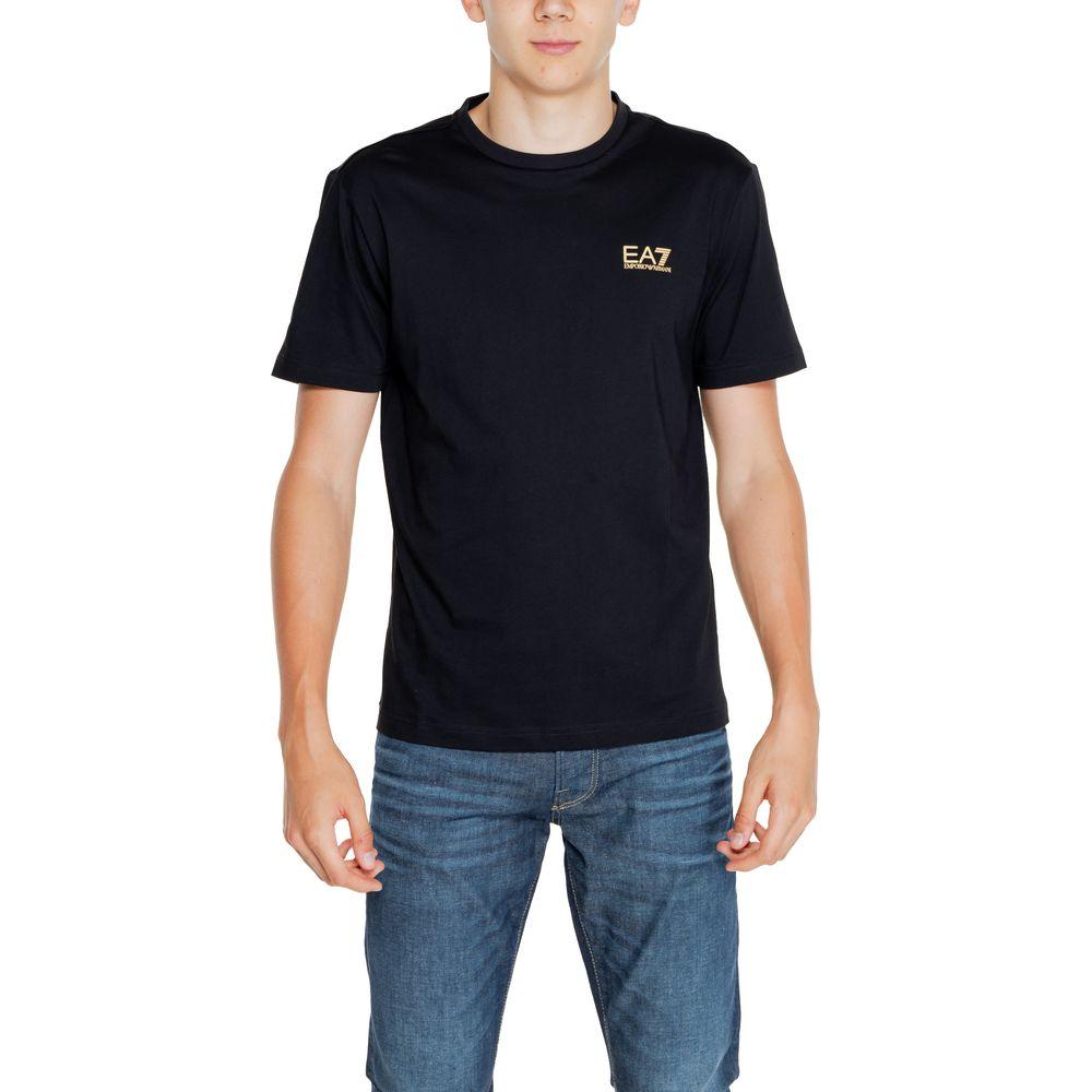 EA7 Emporio Armani Black Cotton T-Shirt EA7 Emporio Armani