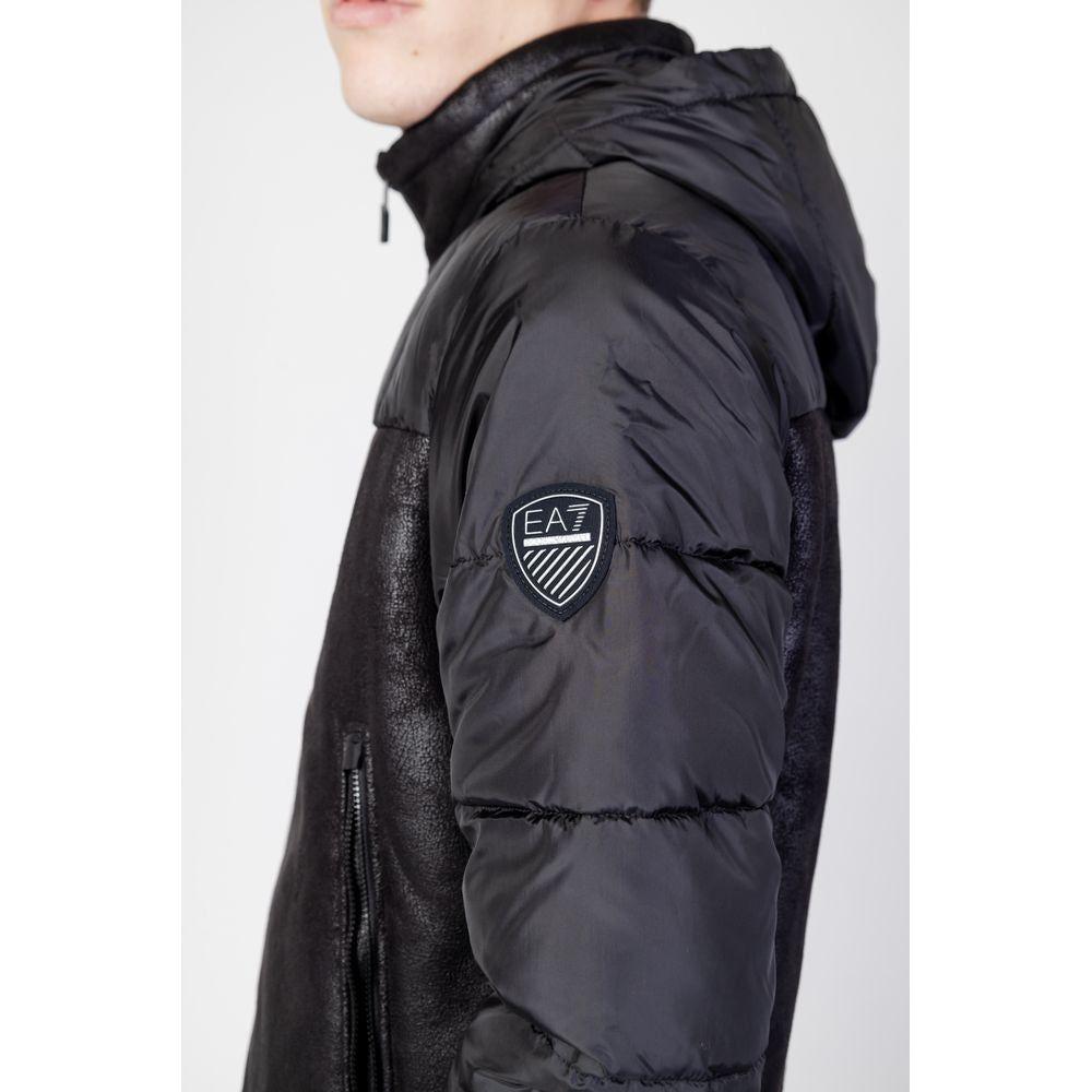 EA7 Emporio Armani Black Polyester Jacket EA7 Emporio Armani