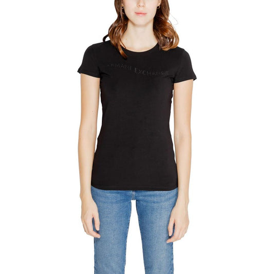 Armani Exchange Black Cotton Tops & T-Shirt Armani Exchange