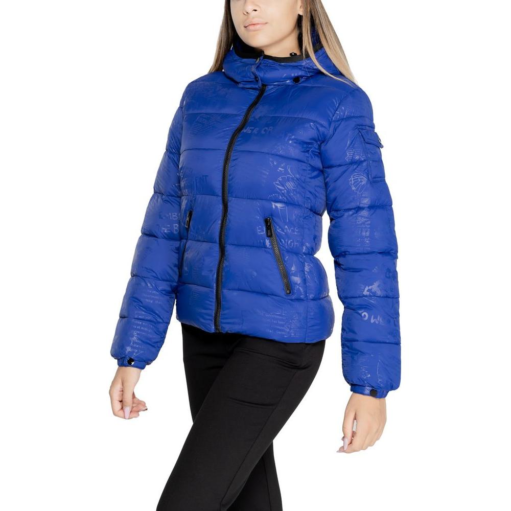 Desigual Blue Polyamide Jackets & Coat Desigual