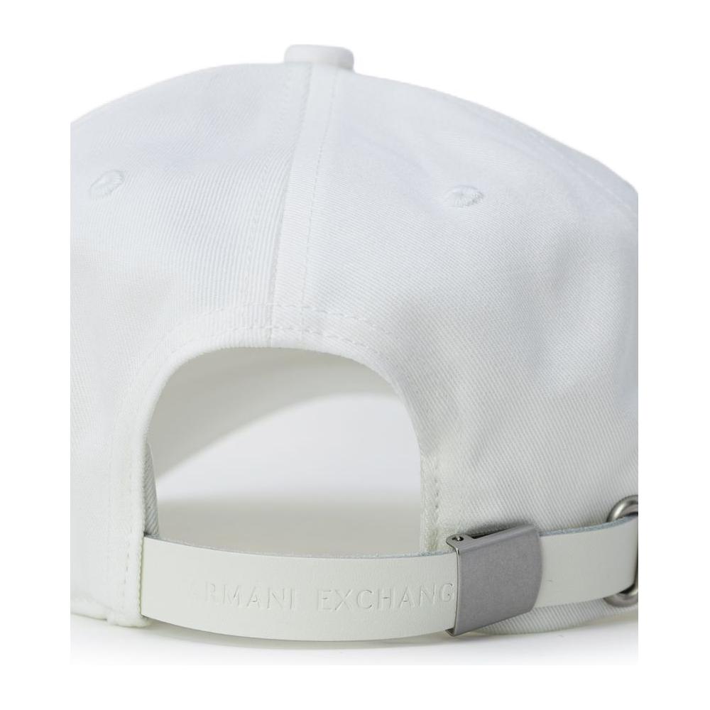 Armani Exchange Cream Cotton Hats & Cap Armani Exchange