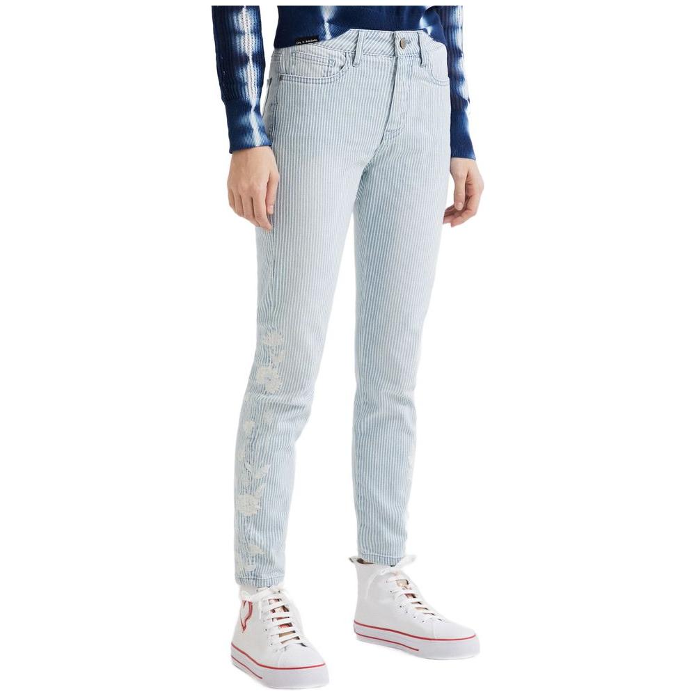 Desigual Light Blue Elastane Jeans & Pant Desigual