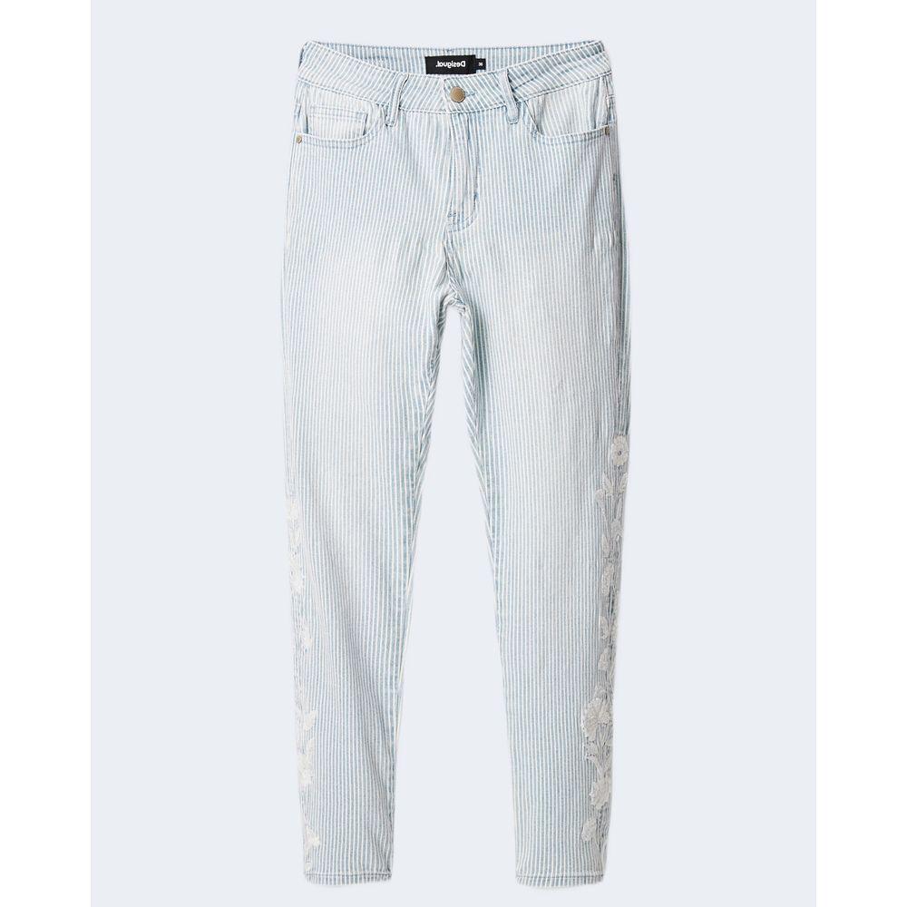 Desigual Light Blue Elastane Jeans & Pant Desigual