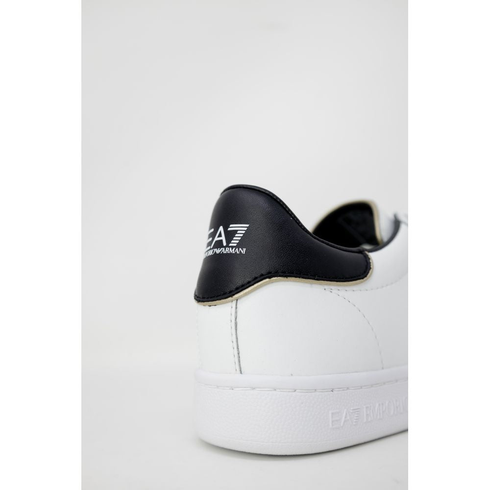 EA7 Emporio Armani White Leather Sneaker EA7 Emporio Armani